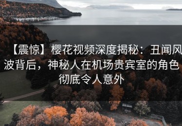 【震惊】樱花视频深度揭秘：丑闻风波背后，神秘人在机场贵宾室的角色彻底令人意外