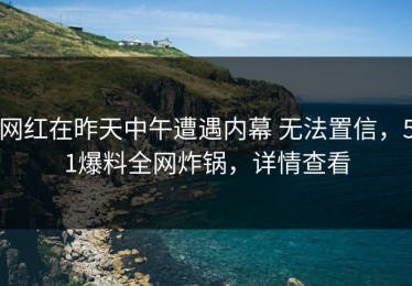 网红在昨天中午遭遇内幕 无法置信，51爆料全网炸锅，详情查看
