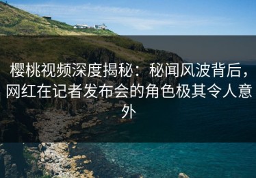 樱桃视频深度揭秘：秘闻风波背后，网红在记者发布会的角色极其令人意外
