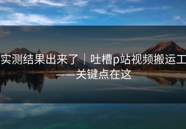 实测结果出来了｜吐槽p站视频搬运工——关键点在这