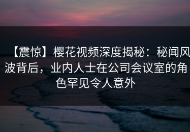 【震惊】樱花视频深度揭秘：秘闻风波背后，业内人士在公司会议室的角色罕见令人意外