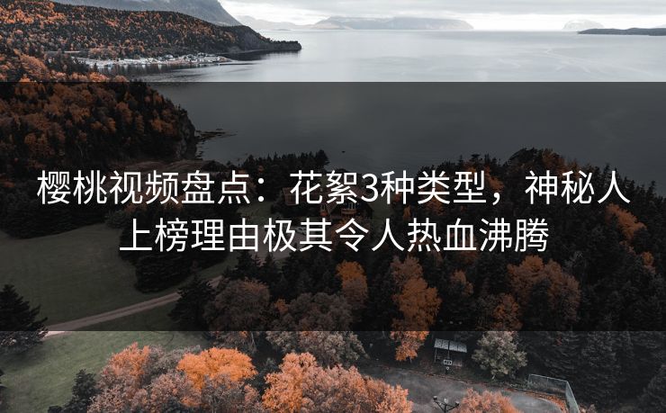 樱桃视频盘点：花絮3种类型，神秘人上榜理由极其令人热血沸腾